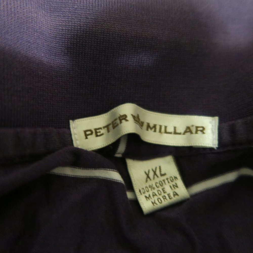 Peter Millar Atlanta Country Club 50th Year Anniversary Polo Men's 2XL Purple - Picture 2 of 6